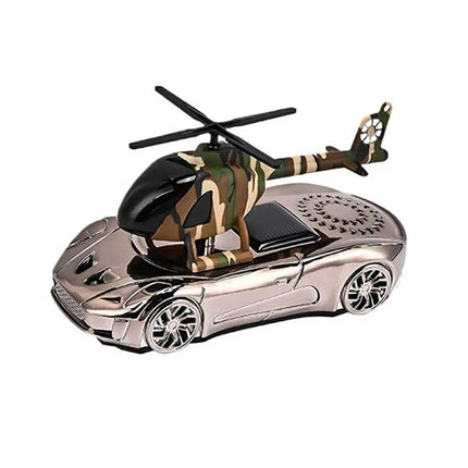 Solar-Powered Rotating Helicopter Car Air Freshener Ornament