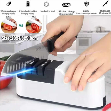 Electric Knife Sharpener Professional Kitchen Scissor Knife Sharpening Tool