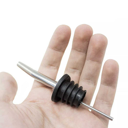 10 x Stainless Steel Bottle Spouts Oil Wine Liquor Pourer Dispenser Pour Stopper