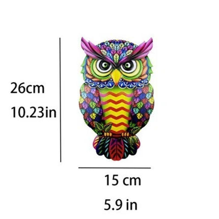 4PCS Magnetic Metal Owl Wall Decor Garden Fence Hanging Art Ornament