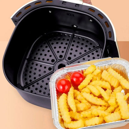 30PCS 8"/9" Oil-Proof Aluminum Foil Air Fryer Trays - Disposable Baking & Roasting Pans for Oven, Air Fryer, BBQ, Food Prep & Leftovers Storage