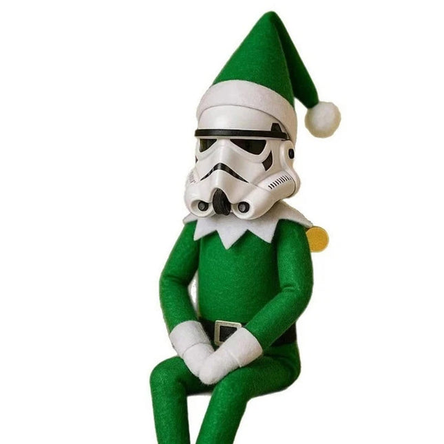 Festive Christmas Ornament Holiday Decor Stormtrooper Resin & Felt Elf Doll