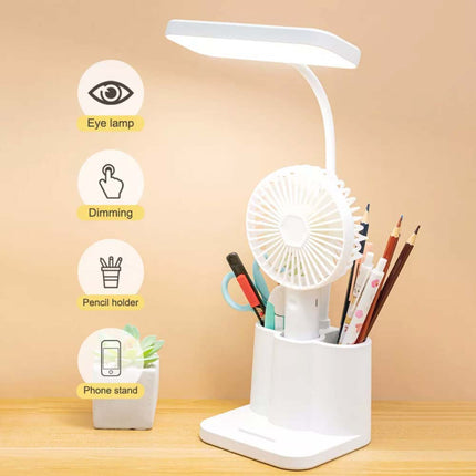 LED Desk Light Dimmable Touch Sensor Table Bedside Reading Lamp USB Rechargeable