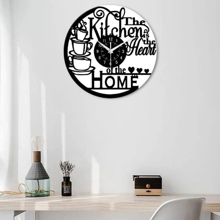 Elegant Vinyl Record Kitchen Wall Clock Home Abstract Art Decoration Gift
