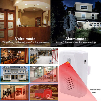 Motion Triggered MP3 Audio Player Mini Infrared Sensor, Welcome Greeting Sound Device with Loud Speaker