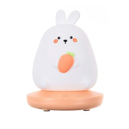 Cute Animal LED Night Light Silicone Bedside Table Lamp Kids Gift Rechargeable