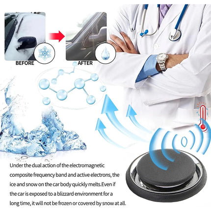 1X Electromagnetic Car Snow Removal Device, Portable Car Defroster, Efficient Ice Melting Deicer Tool