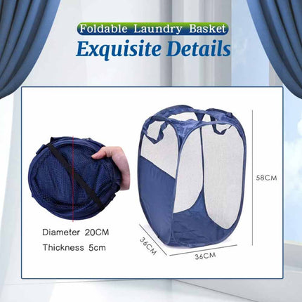 Large Foldable Laundry Washing Clothes Storage Bag Hamper Basket Bin Organiser