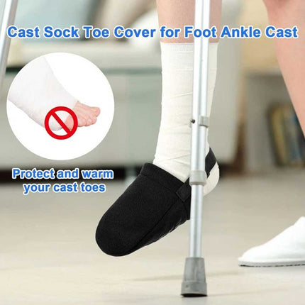 2PCS Non-slip Cast Sock Cover: Foot-Fit, Keeps Toe Clean and Warm