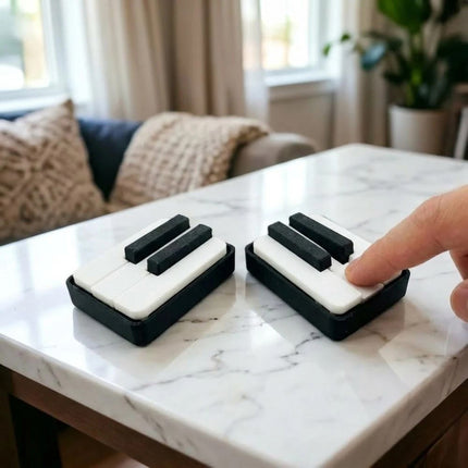 3D Printed Piano Keyboard Fidget Clicker Keychain, Novelty Stress Relief Toy