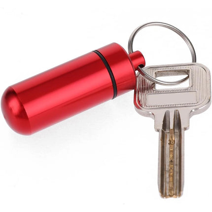 Portable 4-Compartment Keychain Pill Holder: Compact Pocket Organizer (Random Color)
