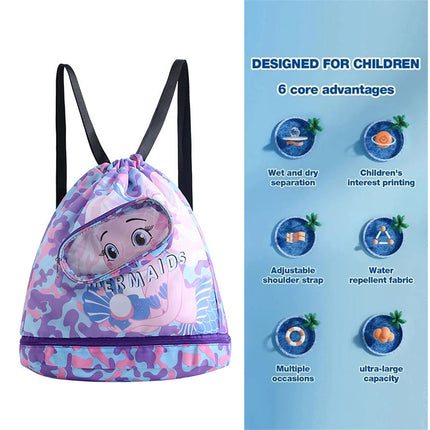 Dry-Wet Separation Kids' Swim Bag – Waterproof Storage & Washing Pouch