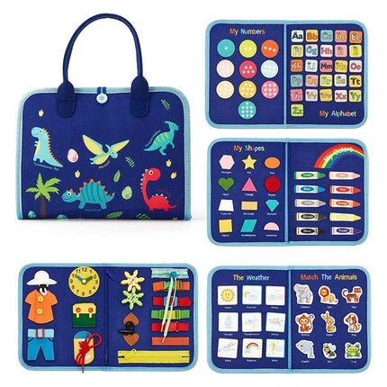 Blue Montessori Busy Board Intelligence Learning Toy Sensory Board Toy