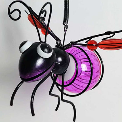 Solar Hanging Bee Light Waterproof Outdoor Hanging Tree Ornament Garden Decor