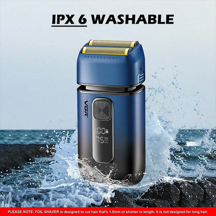 Men's Cordless Electric Foil Shaver, Waterproof Skin-Fade Shaving Machine