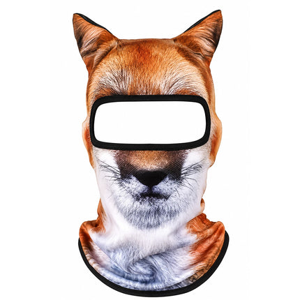 3D Animal Ski Balaclava, Full Face Mask With Ears, Winter Hat for Motorcycle & Snowboarding