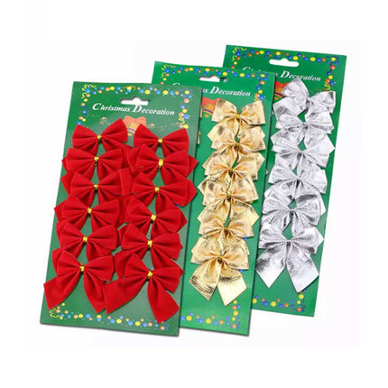 36X Christmas Tree Bow Ornament Gift Decorations XMAS Party Dinner Table Decor