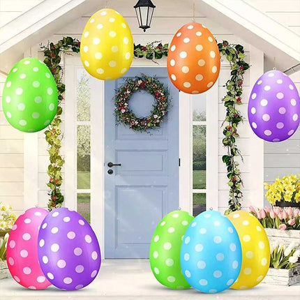 1x RandomColor  Inflatable Easter Egg & Pump Easter Inflatables Outdoor Decor