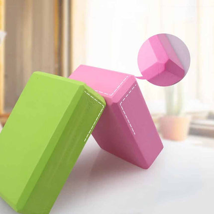 2PCS Yoga Blocks Brick Foaming Home Exercise Practice Fitness Gym Sports Random Color