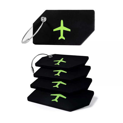 5pcs Luggage Tag Silicone Travel Baggage Suitcase Identity Address Name Label