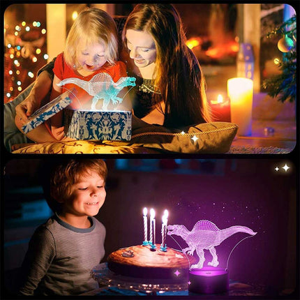 Gift for Boys Girls, 3D LED dinosaur Night Light Kids