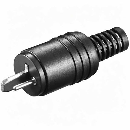 2 Pin DIN Hi-Fi Speaker Plug & Jack Set, Solder-Free 6.4mm Cable Hole Male Female Audio Connector