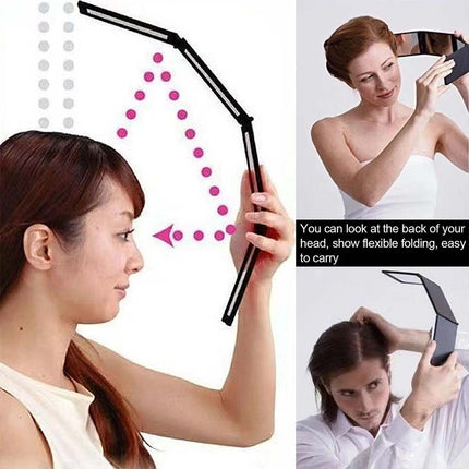 4-Way 360° Mirror for Self Haircut DIY, Adjustable Telescopic Bracket
