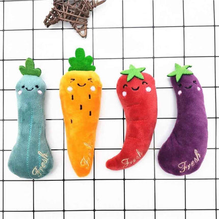 5Pcs Catnip Cat Toys Soft Plush Teeth Grinding Interactive Sound Play Toys