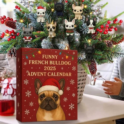 2D French Bulldog 2025 Advent Calendar: Christmas 24 Days Countdown Calendar