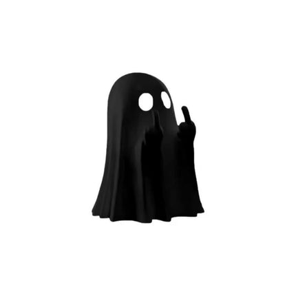 "9CM Funny Middle Finger Ghost Statue | Halloween Resin Figurine for Home Decor