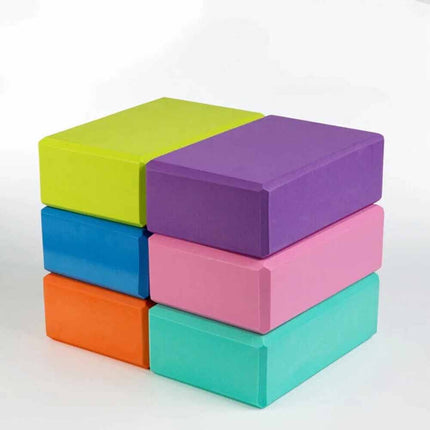 2PCS Yoga Blocks Brick Foaming Home Exercise Practice Fitness Gym Sports Random Color