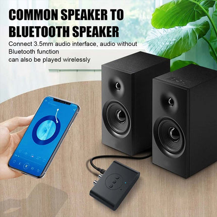 NFC Bluetooth 5.0 Wireless Receiver 3.5mm AUX to 2 RCA Audio Stereo Adapter