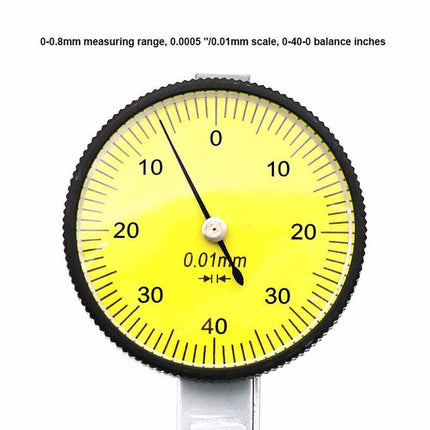 0.01mm Dial Test Indicator DTI Gauge Magnetic Metric Precision Gauge No stand