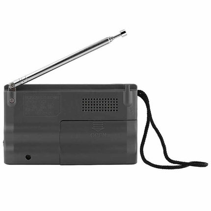 Portable Mini Pocket AM FM Travel Radio Built-in Stereo Speaker Battery Powered