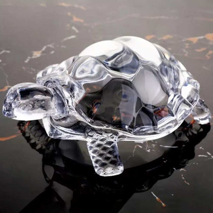 Mini Crystal Glass Turtle Figurine Feng Shui Ornament