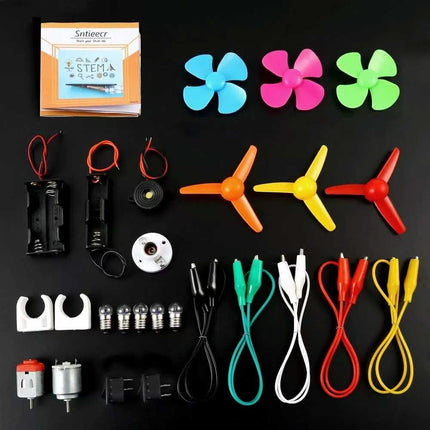 Sntieecr Electric Circuit Motor Kit, Science Experiment Educational Montessori Toy