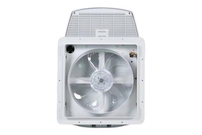 355×355mm RV Roof Hatch Skylight with Built-in Fan, White Lid & Remote Control