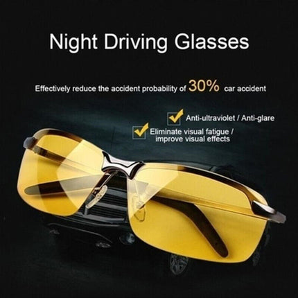 Anti Night Driving Men Glasses HD Polarized Mirror GA Vision Sunglasses Glare