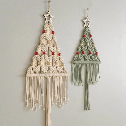 2pcs Knitted Christmas Tree DIY Kit , Wall Hanging Decor, Festive Gift