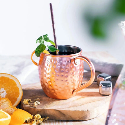 530ML Pure Copper Mug for Moscow Mule, Coffee, Beer & Cocktails, Home Drinking Cup