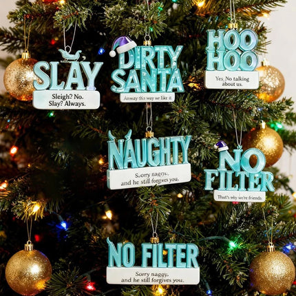 24 Days of Rude & Hilarious Holiday Adult Humor Acrylic Sea Glass Advent Calendar
