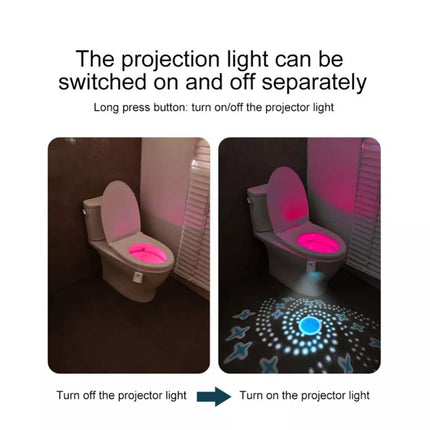 Rechargeable Toilet Bowl LED Night Light Motion Activated Seat Sensor Bathroom Lamp Light