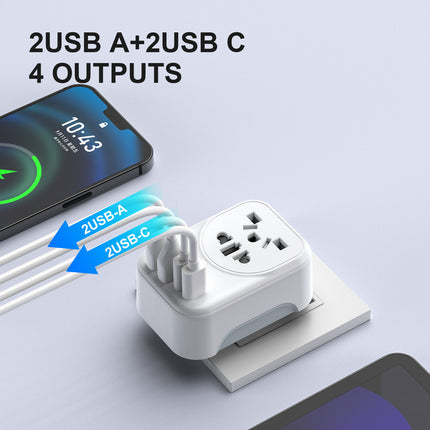 SAA Certified Australia Inbound Adapter: Compatible with US UK HK Japan EU Plugs