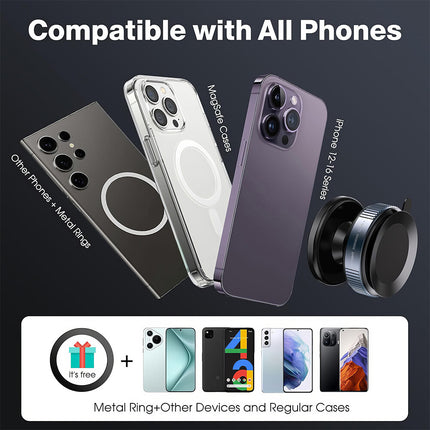 Electric Vacuum Magnetic Suction Cup 360° Rotation Car Phone Holder Stand Mount