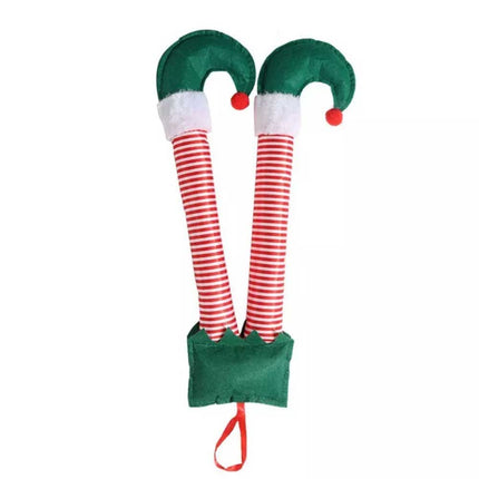 Christmas Auto Truck Santa Elf Legs Car Hanging Decor Stuffed Xmas Ornaments