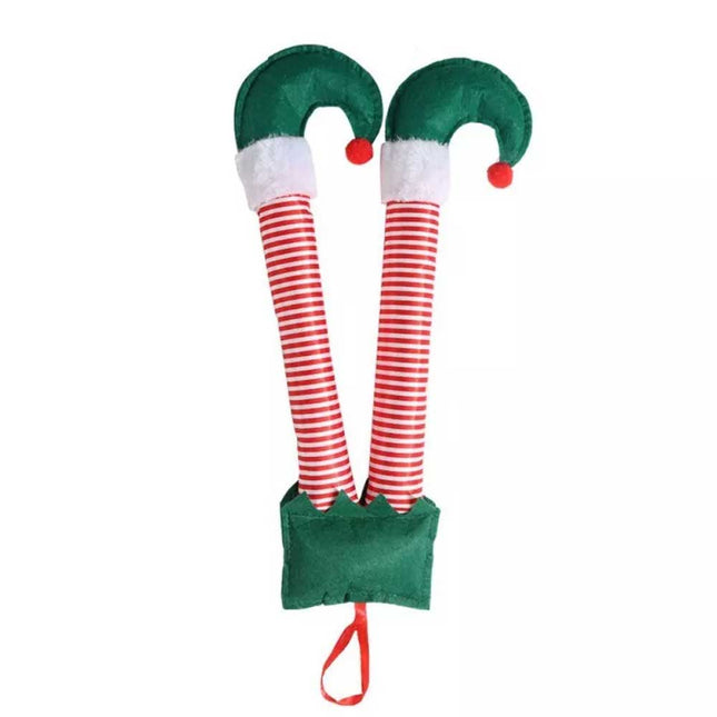 Christmas Auto Truck Santa Elf Legs Car Hanging Decor Stuffed Xmas Ornaments
