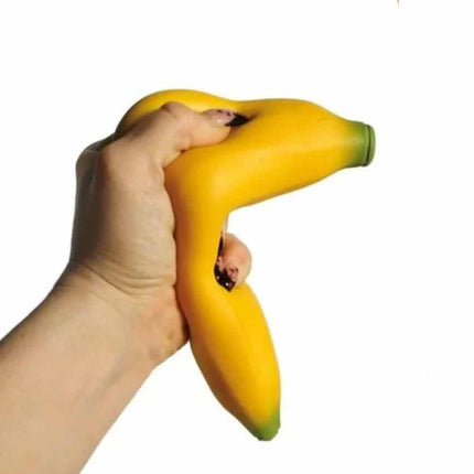 2PCS BANANA STRESS TOY SQUISHY Squeeze Ball Relief Kids Gift opp