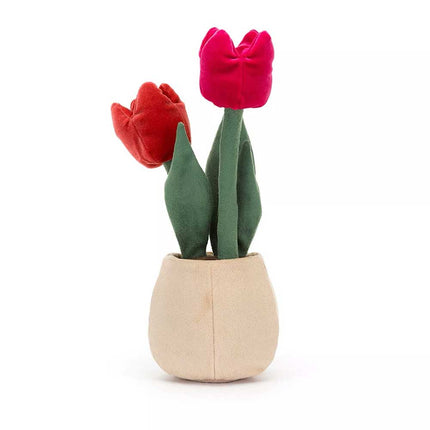 Tulip flower pot plush toy indoor decoration holiday gift plush doll