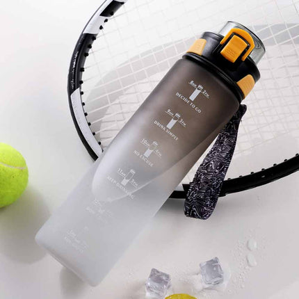 Sports 0.8/1L Water Bottle Gym Drinking Leakproof Bottle With Straw BPA-Free