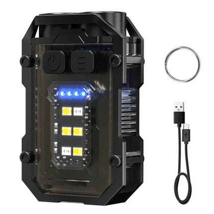 Mini Super Bright Flashlight Keychain Light Pocket Torch LED Rechargeable Lights